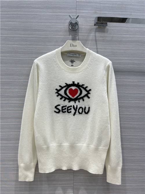 dior big eyes jacquard cashmere sweater