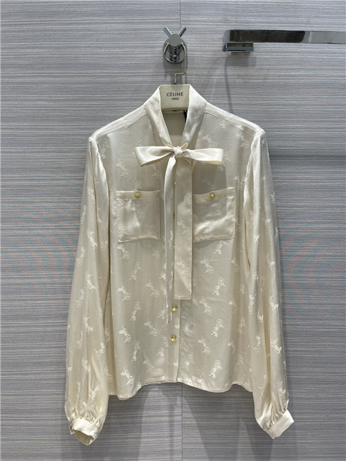celine carriage logo streamer shirt