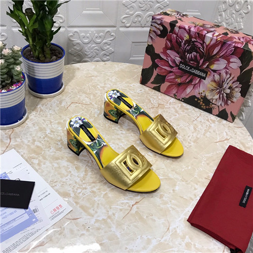 dolce&gabbana dg block heel slipper