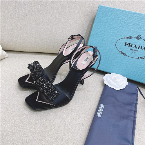 Prada bow high heel sandals