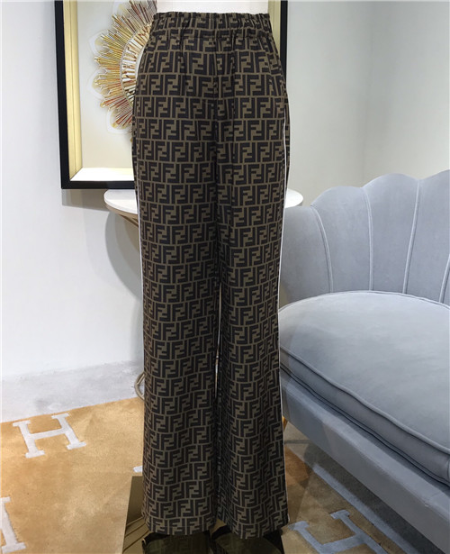 fendi ff printed logo pants