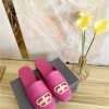 balenciaga round head flat slippers