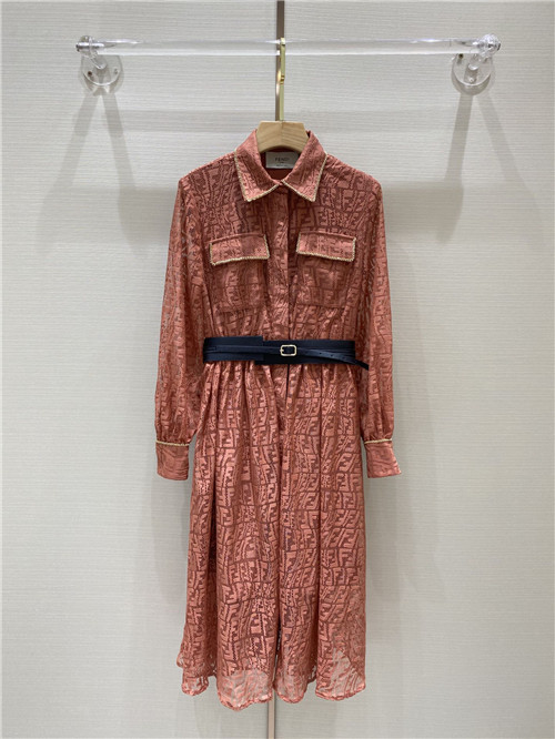 fendi lace jacquard dress