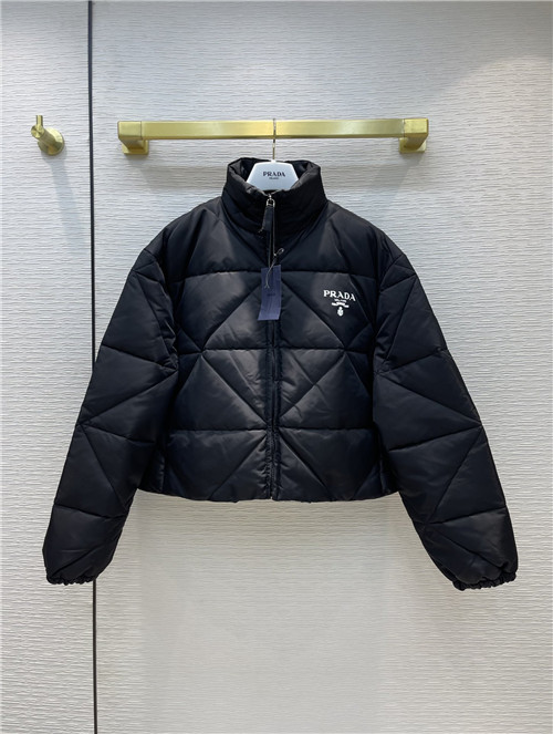 Prada short stand collar down jacket