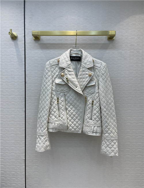 Balmain Sheepskin Motorcycle Leather Jacket