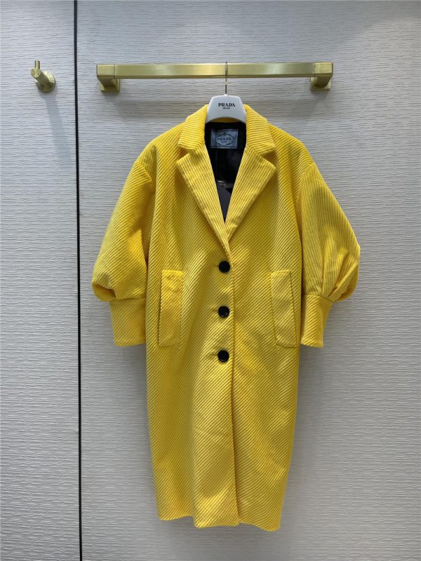 prada yellow coat jacket
