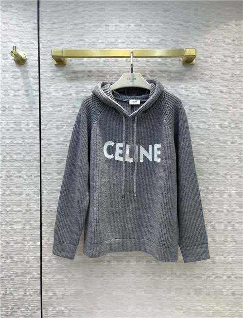 celine grey hooded sweater