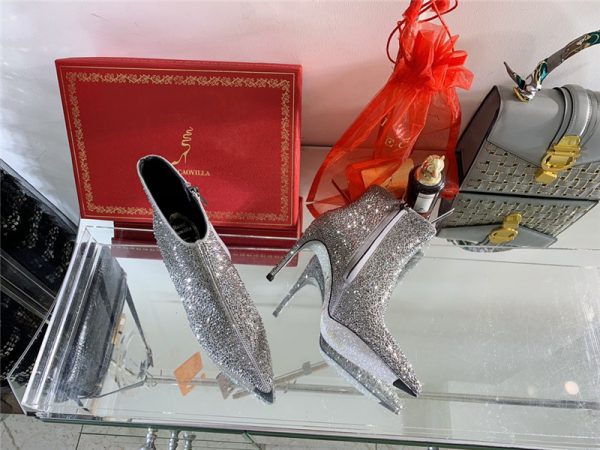 Rene Caovilla drilled pointed high heel boots - Image 4