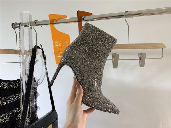 Rene Caovilla drilled pointed high heel boots - Image 8