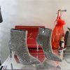 Rene Caovilla drilled pointed high heel boots