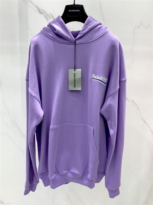 balenciaga embroidered logo letter hoodie