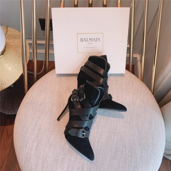 balmain pointed toe belt buckle boots - Image 3