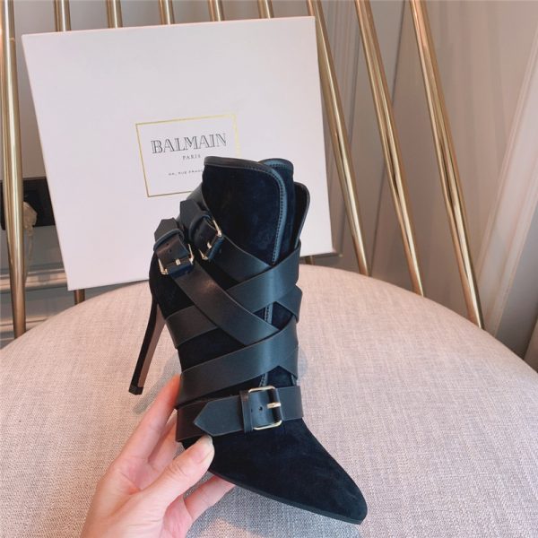 balmain pointed toe belt buckle boots - Image 6