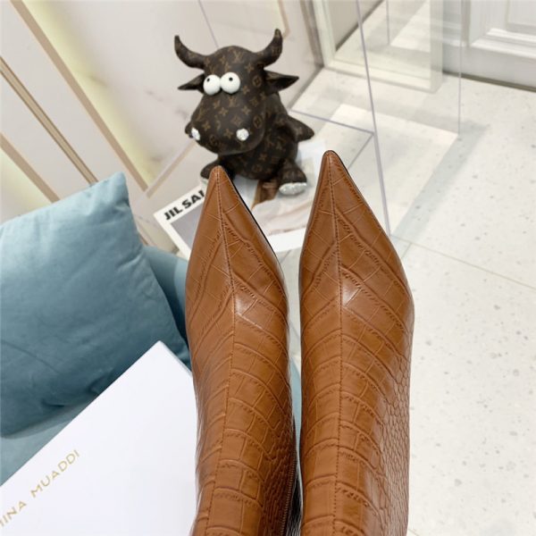 amina muaddi crocodile print boots - Image 3