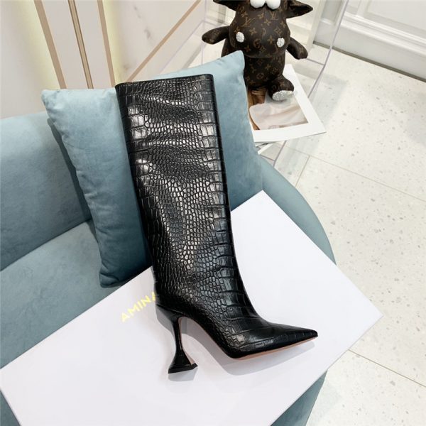 amina muaddi crocodile print boots - Image 6