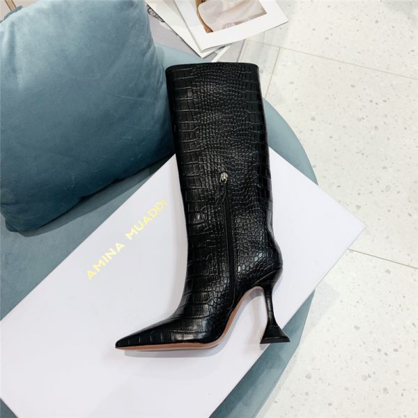 amina muaddi crocodile print boots - Image 7