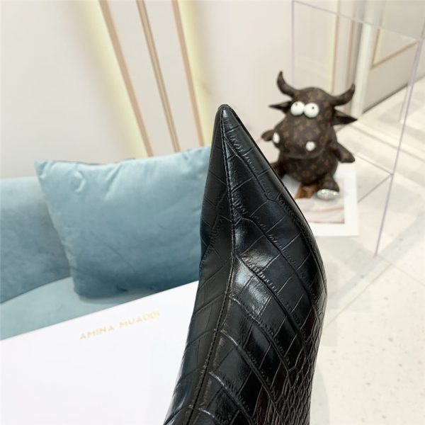 amina muaddi crocodile print boots - Image 9