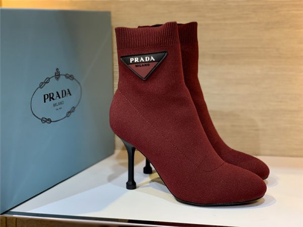 prada socks logo stretch boots