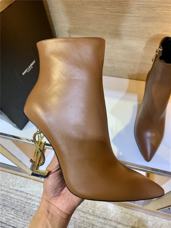 ysl logo letter high heel boots - Image 4