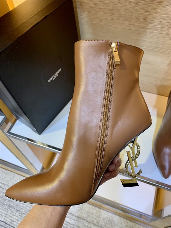 ysl logo letter high heel boots - Image 5