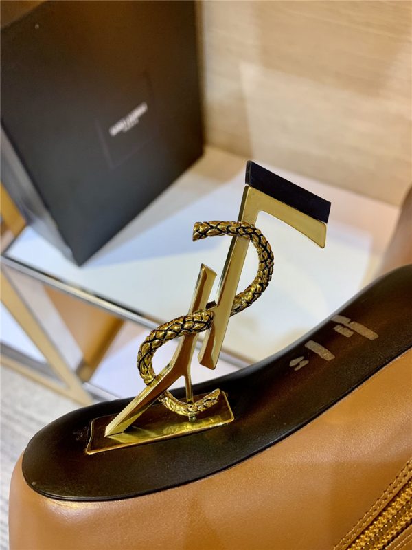 ysl logo letter high heel boots - Image 6