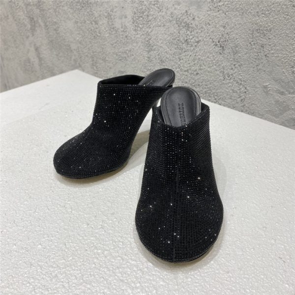 bottega veneta full rhinestone high heel ankle boots