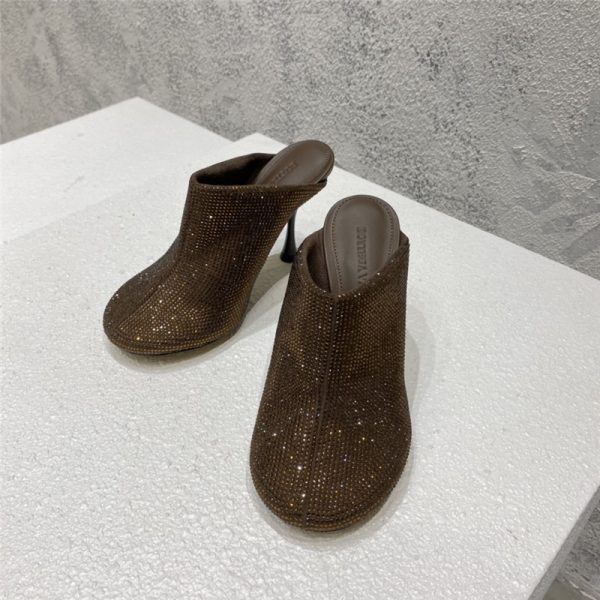 bottega veneta full rhinestone high heel ankle boots