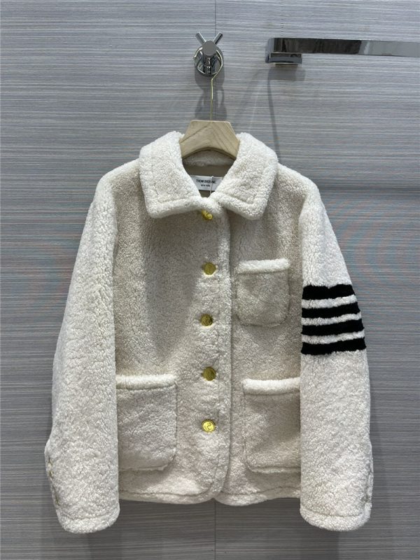 thombrowne sheep fur coat