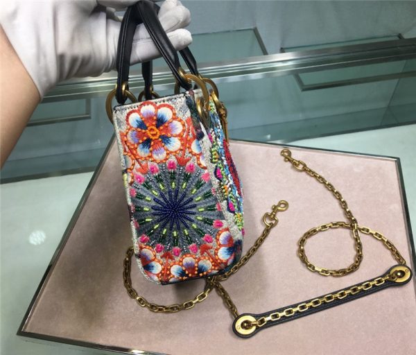 lady Dior embroidered mini bag - Image 3